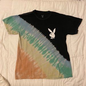 Playboy ombré tie dyed shirt